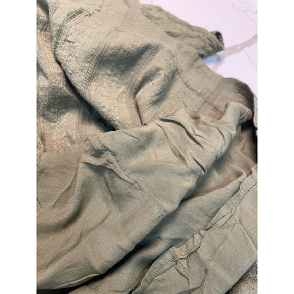 Anthropologie Textured Cotton Embroidered Maxi Dress S Prairie Cottage Fairy - Picture 8 of 11